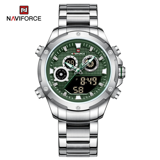 Reloj Naviforce Verde y Plata #2011 Gregor-accesorios